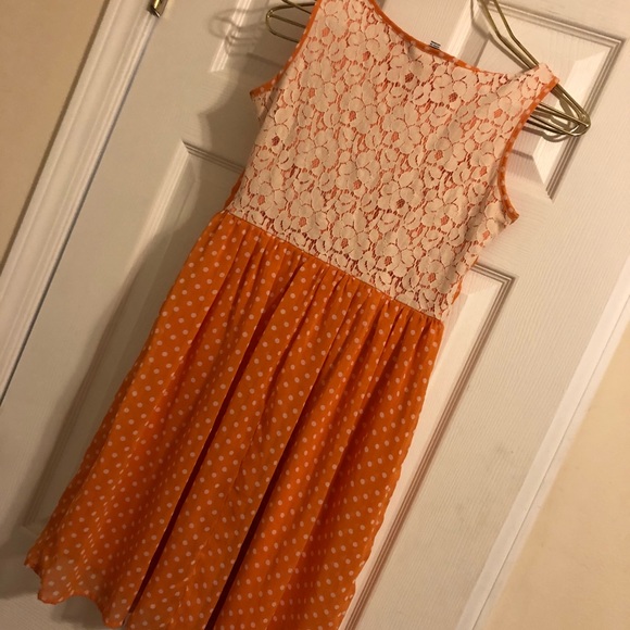 Speechless orange polka dot dress - Picture 2 of 2
